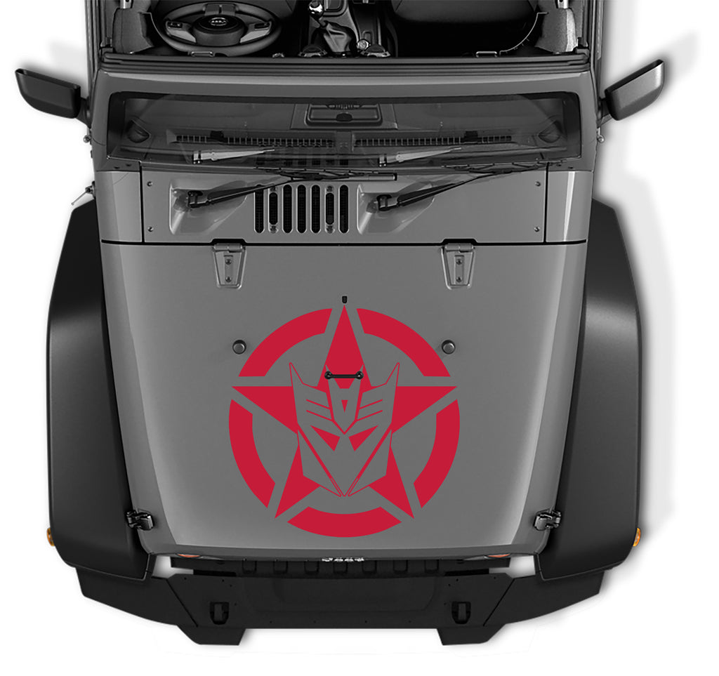 Jeep Wrangler Decepticon Oscar Mike Military Star Vinyl Decal