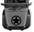 Distressed Oscar Mike Military Star Jeep Hood Vinyl Decal