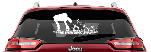 AT-M6 The First Order Doesn't Care Your Stick Figure Family Vinyl Decal