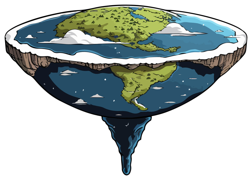 Flat Earth's Tabletop Vinyl Sticker