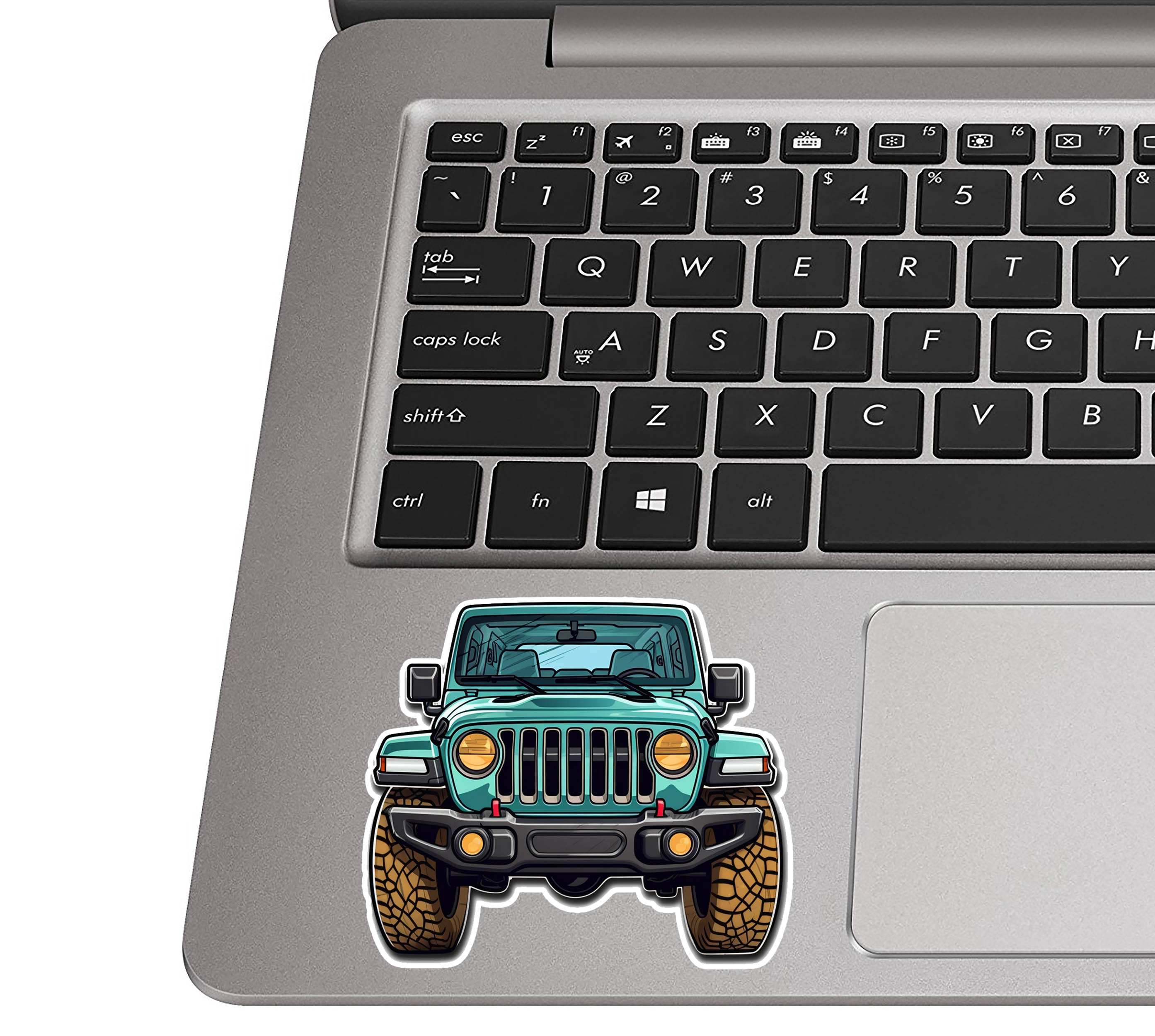 Front Bikini Blue Rubicon Vinyl Sticker