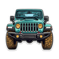 Front Bikini Blue Rubicon Vinyl Sticker