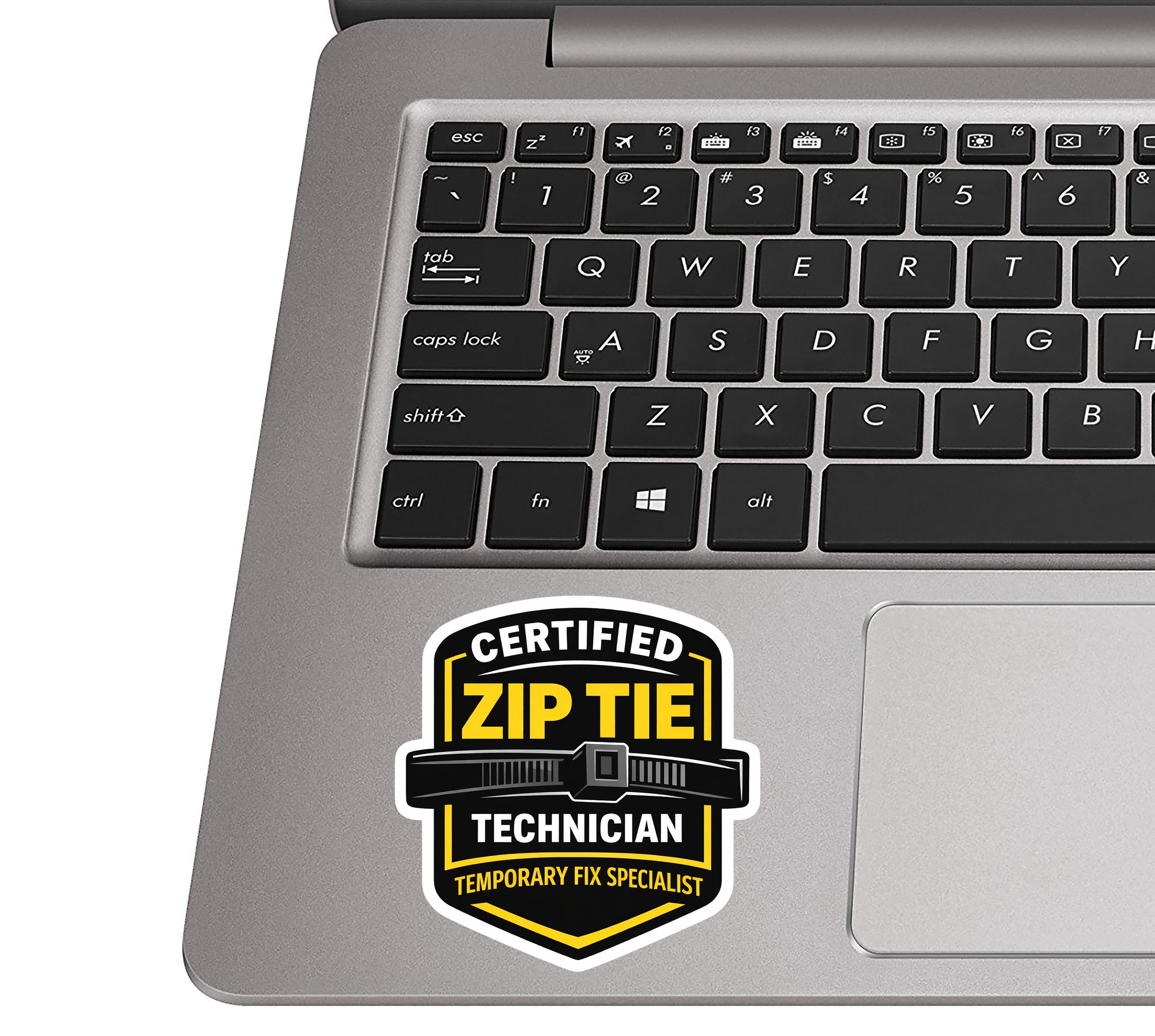 Certified Zip Tie Technician Vinyl Sticker