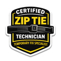 Certified Zip Tie Technician Vinyl Sticker