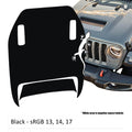Black Crawling Gecko Lizard Clawed Foot JL JT Mojave hood decal on Jeep Wrangler hood