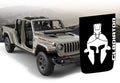 Hood Decal for Jeep JL/JT Rubicon Style Hood - Gladiator Helmet Blackout Hood Decal