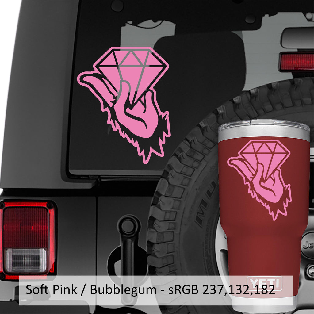 Ape Nation Gorilla Diamond Hand Vinyl Decal Sticker