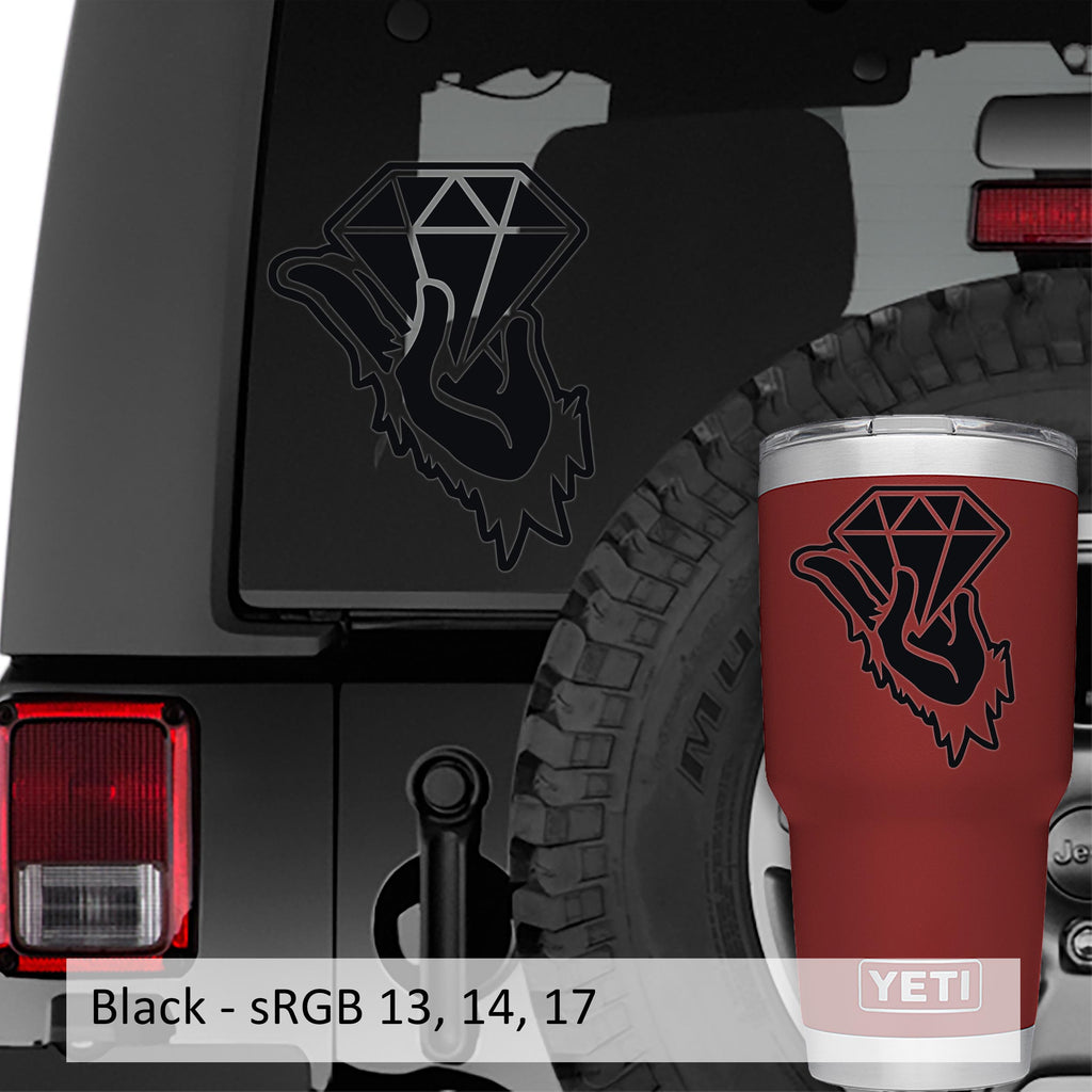 Ape Nation Gorilla Diamond Hand Vinyl Decal Sticker