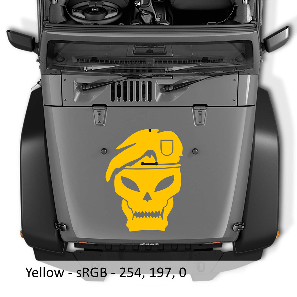 Green Beret Special Ops Skull Vinyl Decal