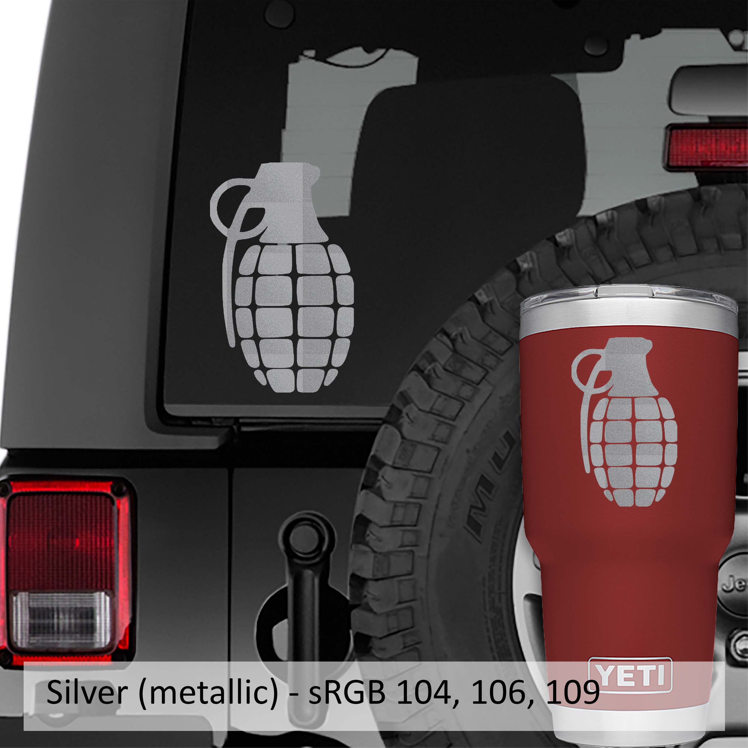Hand Grenade Vinyl Decal