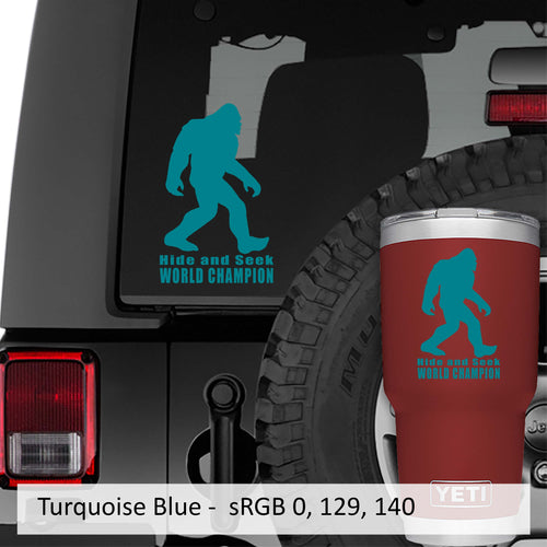 Bigfoot Hide and Seek World Champion Vinyl Decal