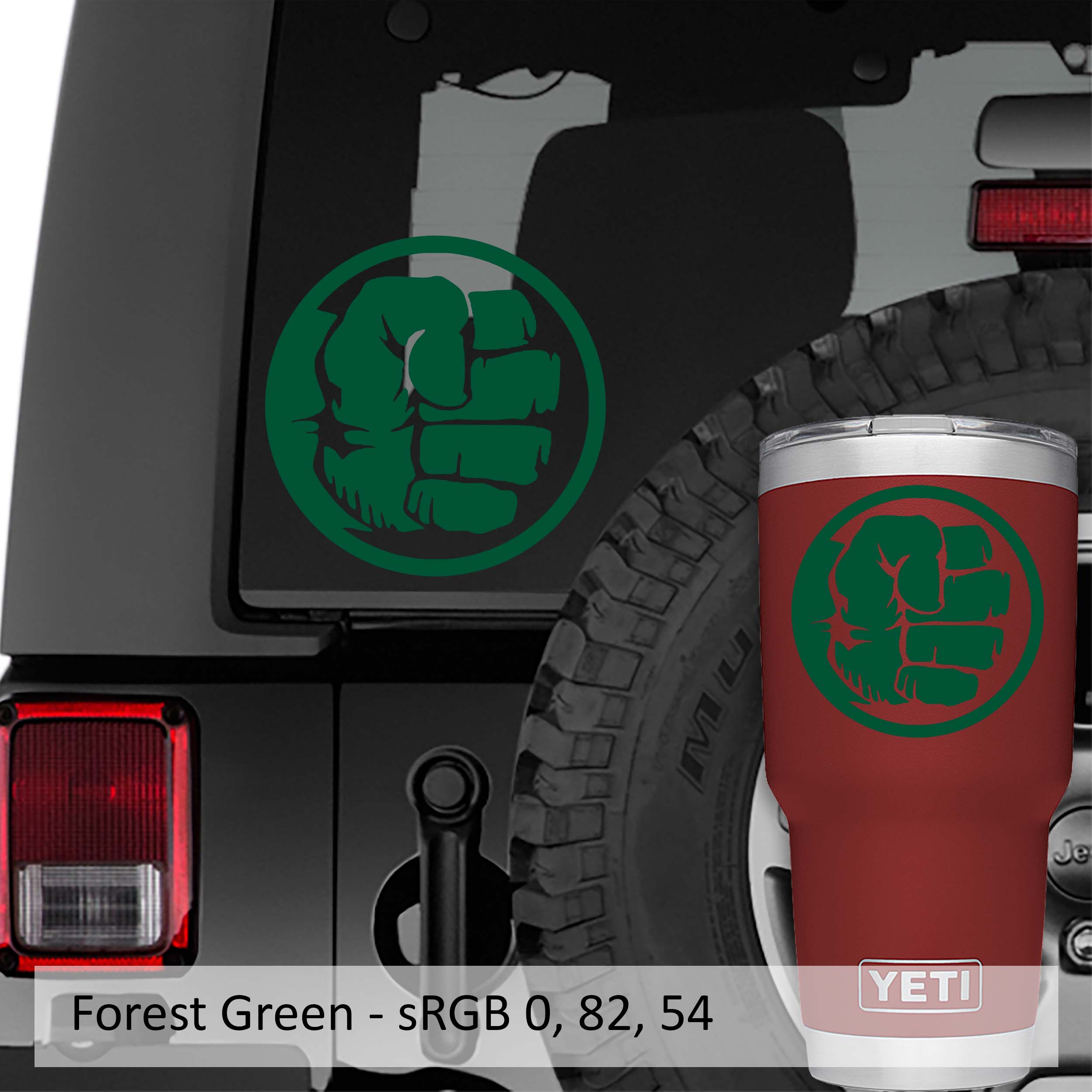 Incredible Hulk Fist Logo Vinyl Decal