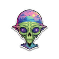 Hypnotic Alien Head  Vinyl Sticker