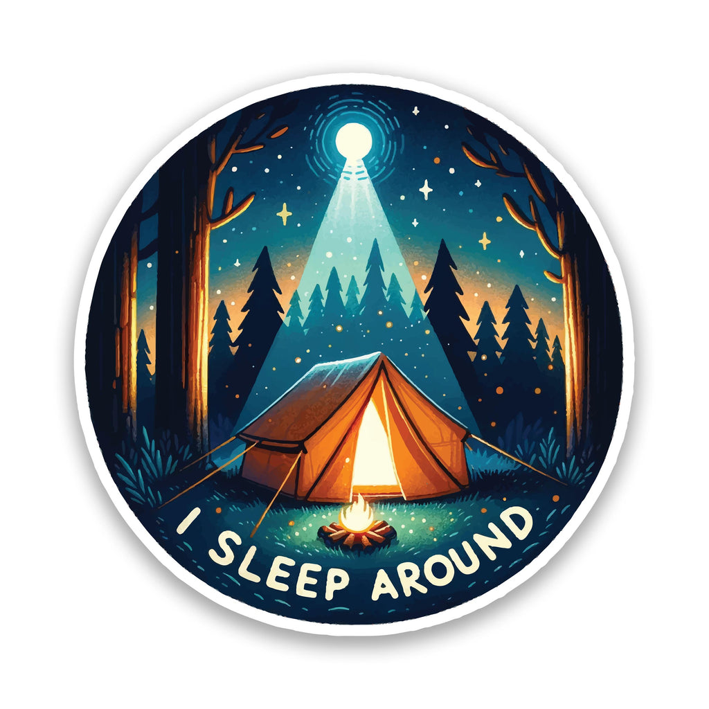 I Sleep Around Starry Skies Vinyl Sticker