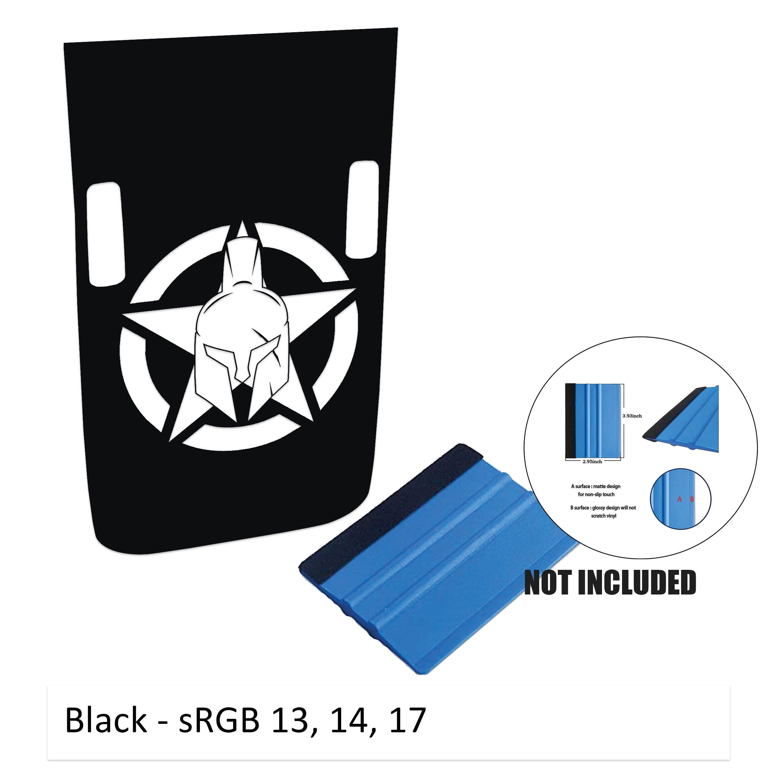 Gladiator Alpha Romeo Star Power-Dome Blackout Vinyl Hood Decal - Fits 2018+ Jeep Wrangler JL/Jeep Gladiator JT Rubicon Models