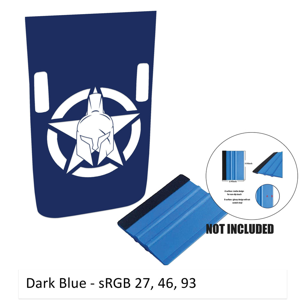 Gladiator Alpha Romeo Star Power-Dome Blackout Vinyl Hood Decal - Fits 2018+ Jeep Wrangler JL/Jeep Gladiator JT Rubicon Models