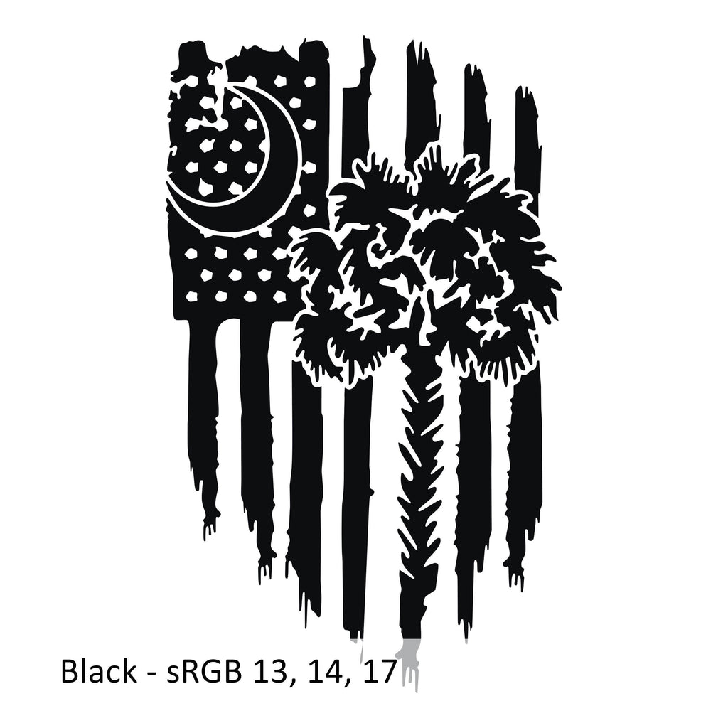 South Carolina American Flag Vinyl Decal Sticker