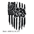 South Carolina American Flag Vinyl Decal Sticker