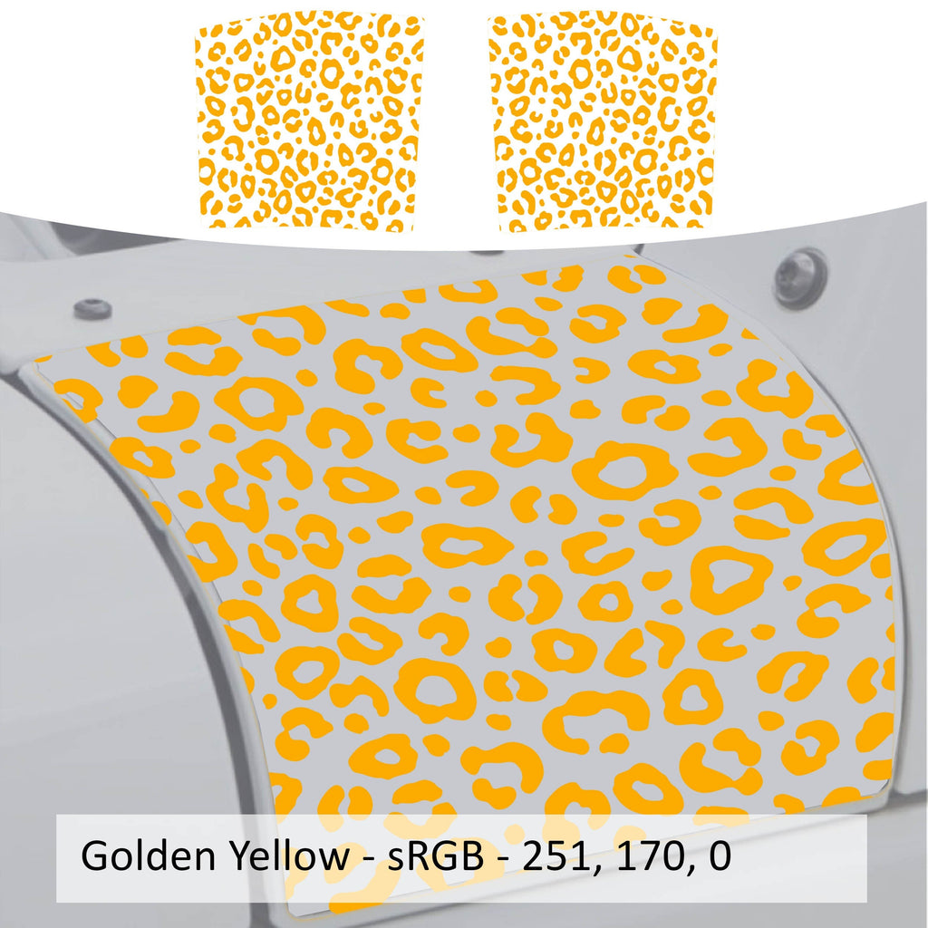 Leopard Print Cowl Vinyl Decal Set - Fits 2006-2017 Jeep Wrangler JK&JKU Models