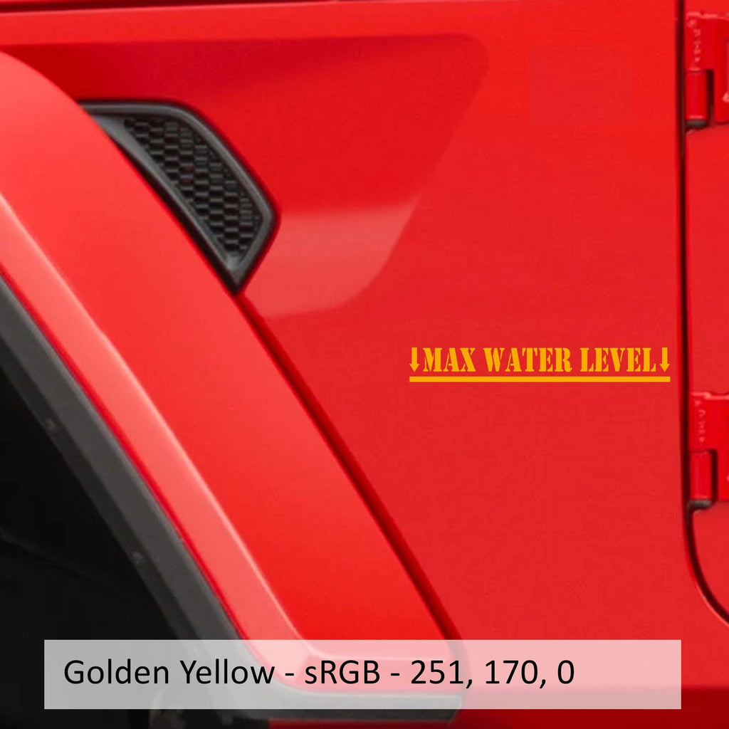Max Maximum Water Level Stencil Font Vinyl Decal Set