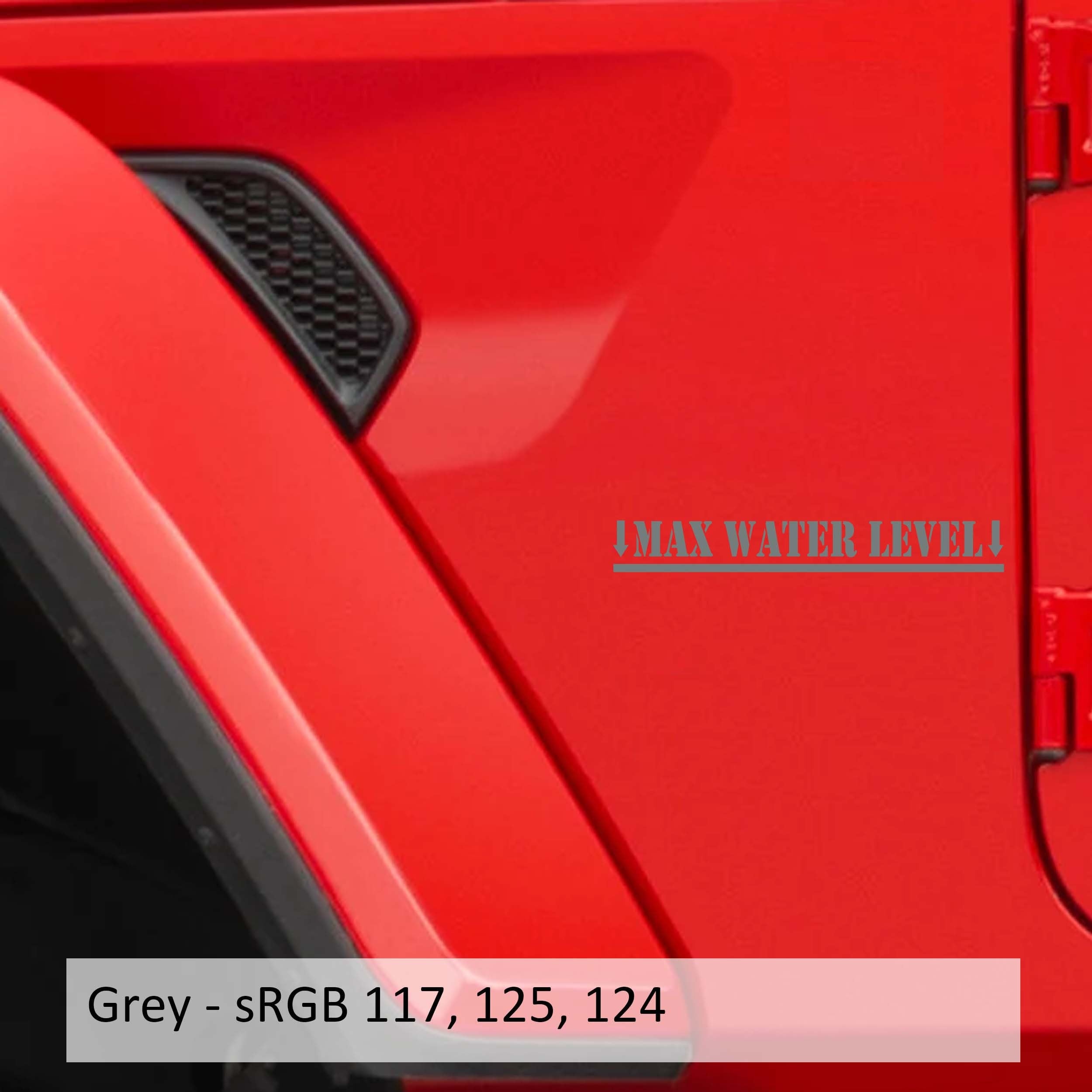 Max Maximum Water Level Stencil Font Vinyl Decal Set