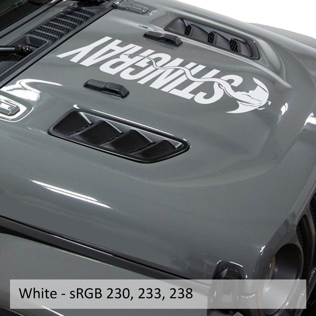 Stingray Power Dome Hood Vinyl Decal | Custom Muscle Car Graphic for Corvette, Camaro, Jeep, Truck, SUV | Performance Hood Sticker