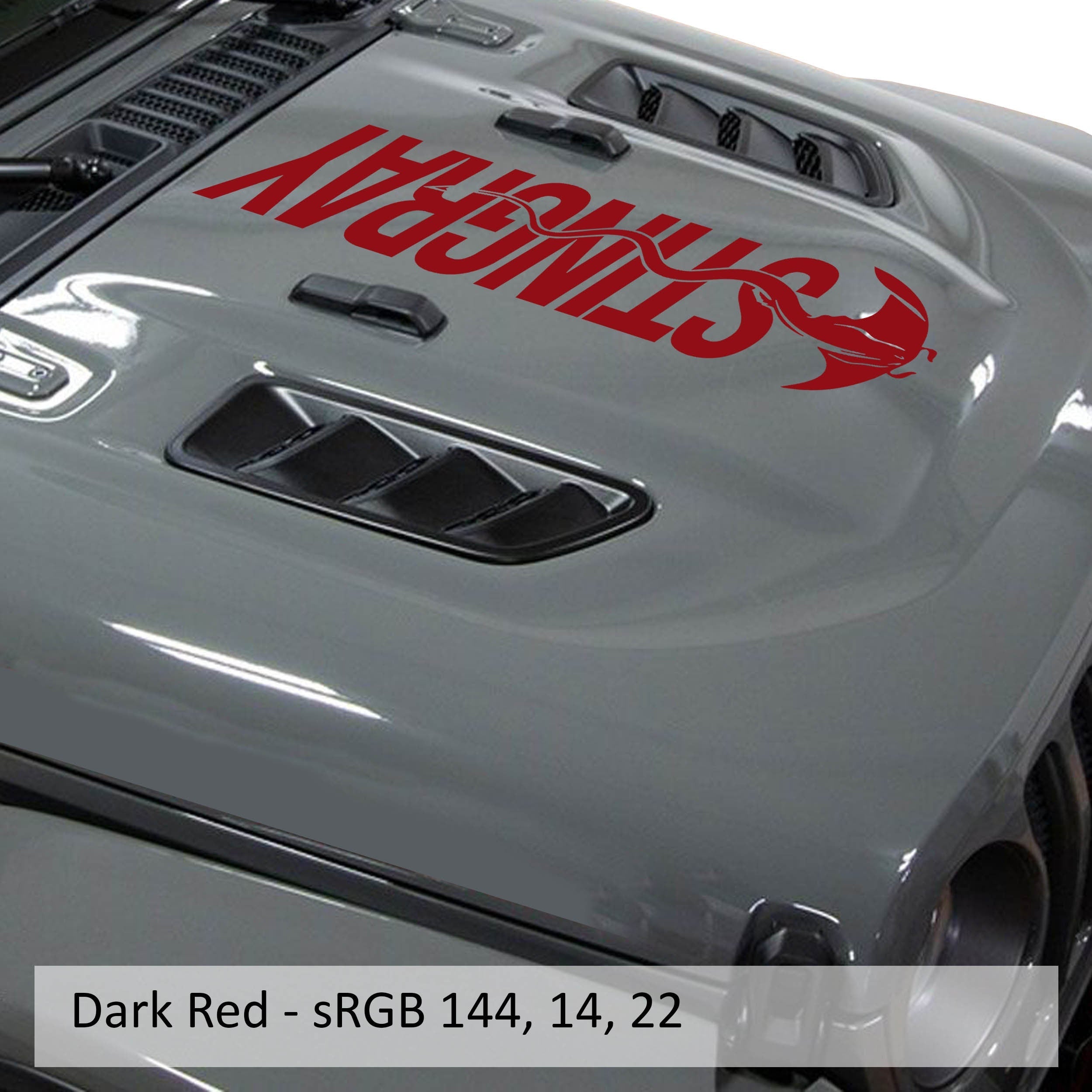 Stingray Power Dome Hood Vinyl Decal | Custom Muscle Car Graphic for Corvette, Camaro, Jeep, Truck, SUV | Performance Hood Sticker