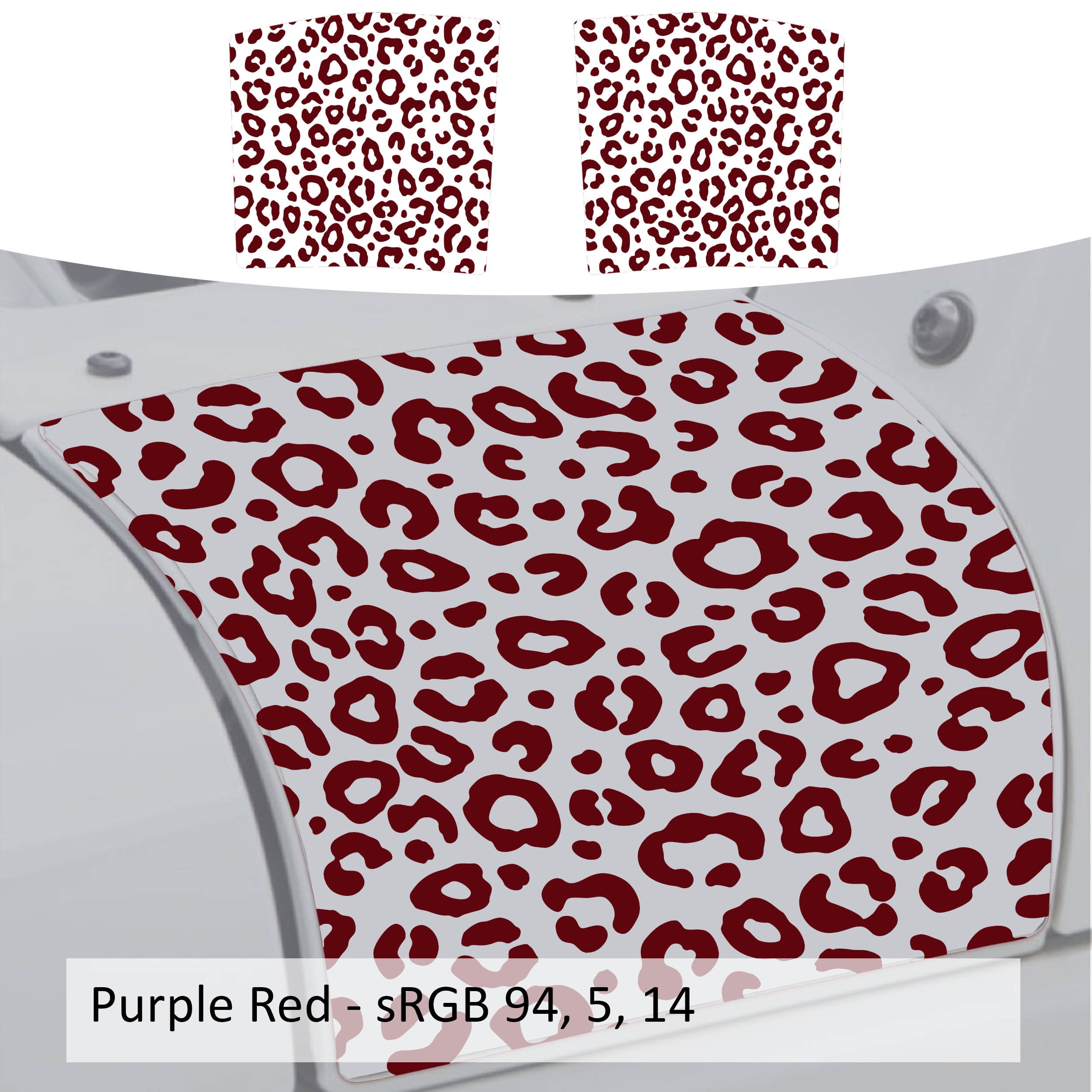 Leopard Print Cowl Vinyl Decal Set - Fits 2006-2017 Jeep Wrangler JK&JKU Models