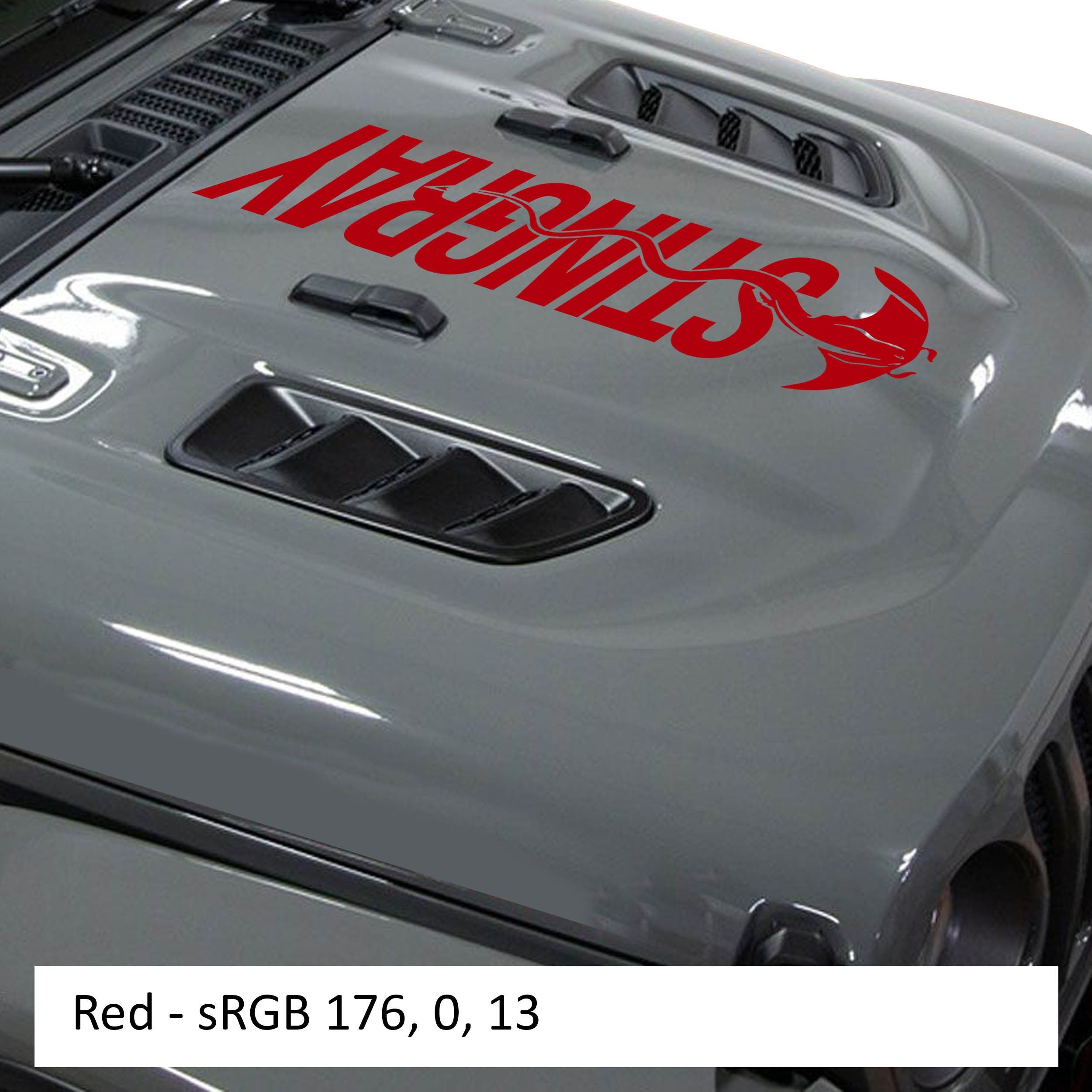 Stingray Power Dome Hood Vinyl Decal | Custom Muscle Car Graphic for Corvette, Camaro, Jeep, Truck, SUV | Performance Hood Sticker