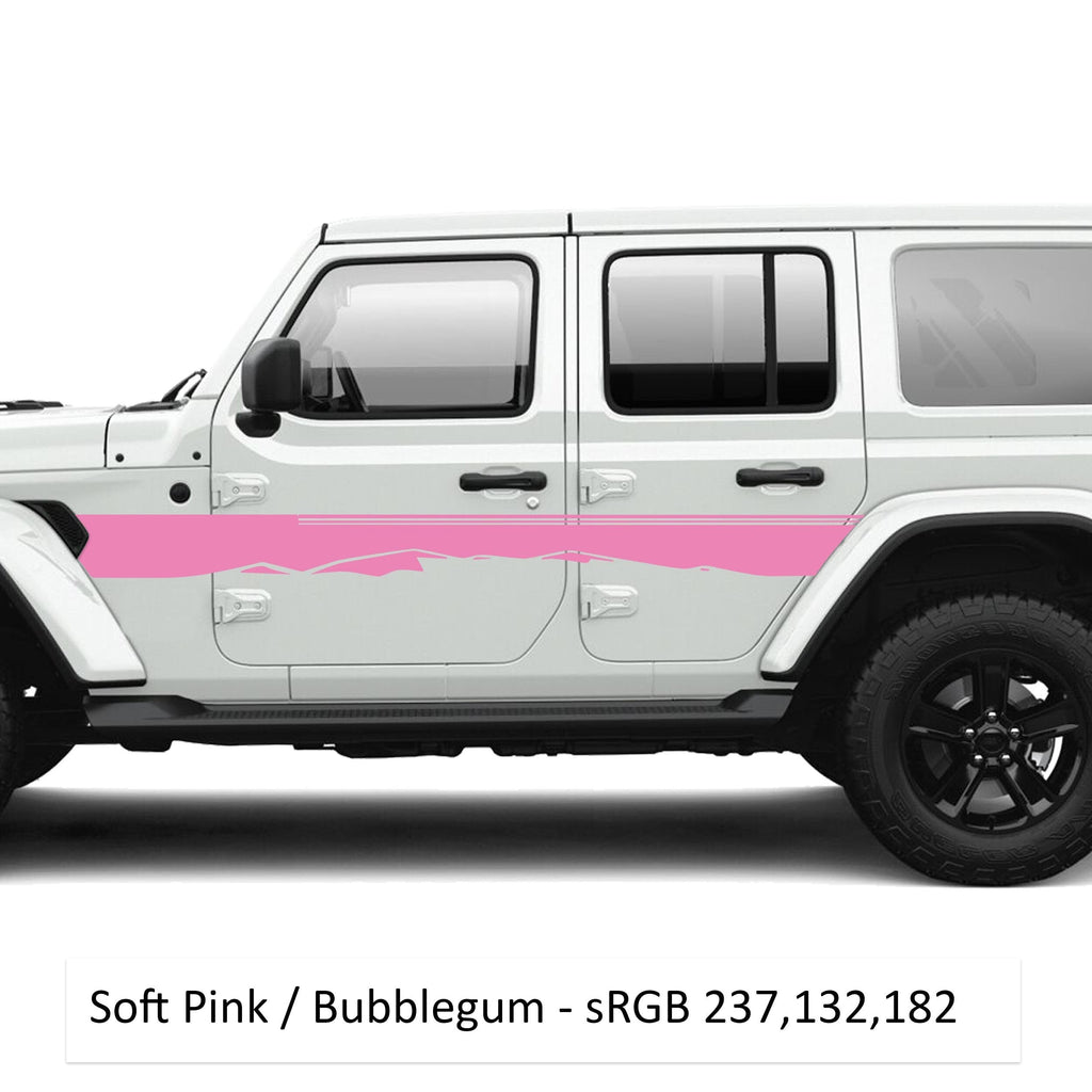 Star Dunes Body Line Graphic Kit Fits Jeep Wrangler JLU 4 Door 2018+