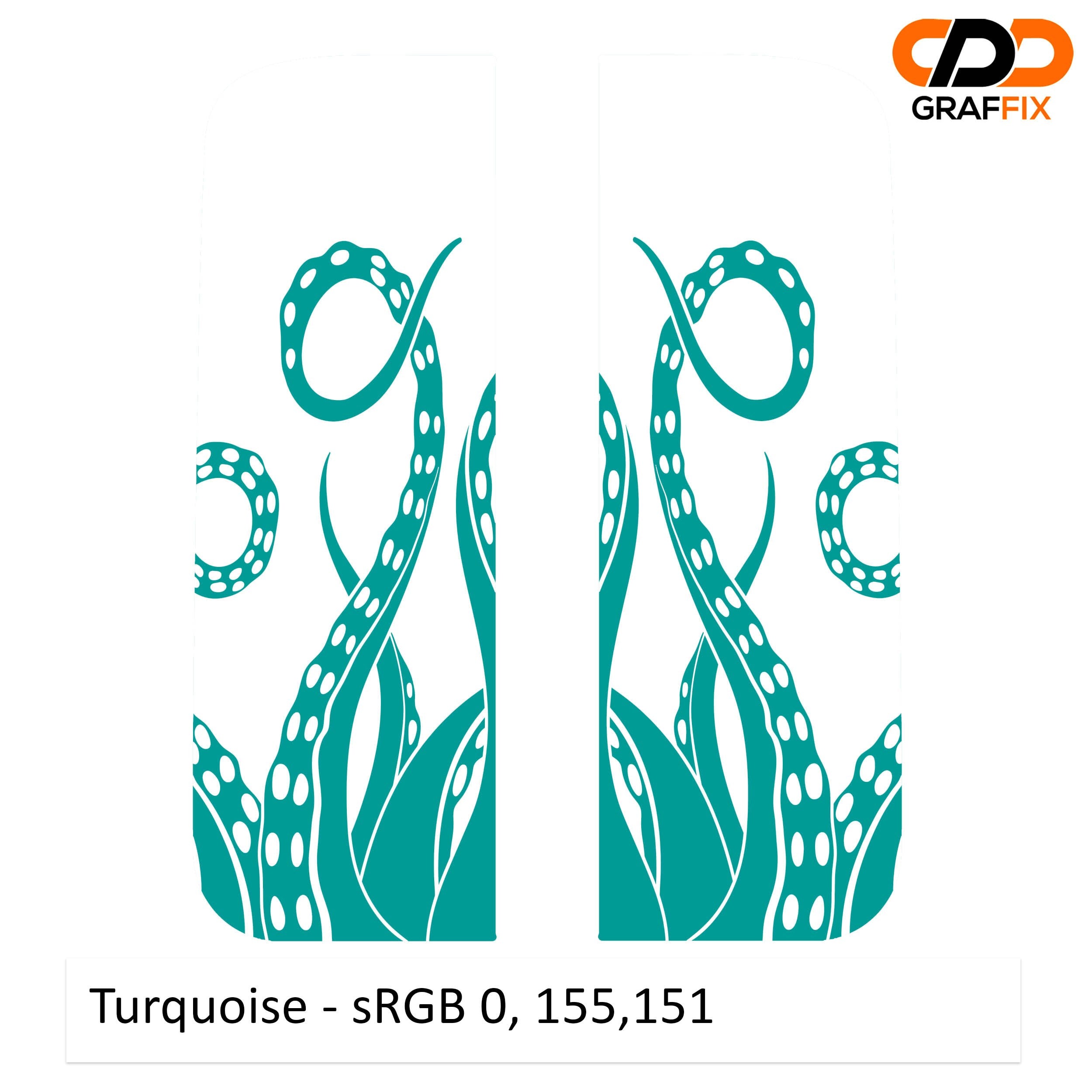 Tentacle Pattern Side Window Vinyl Decal Set - Fits Jeep Wrangler JLU 2018+/Fits Jeep Gladiator JT 2020+