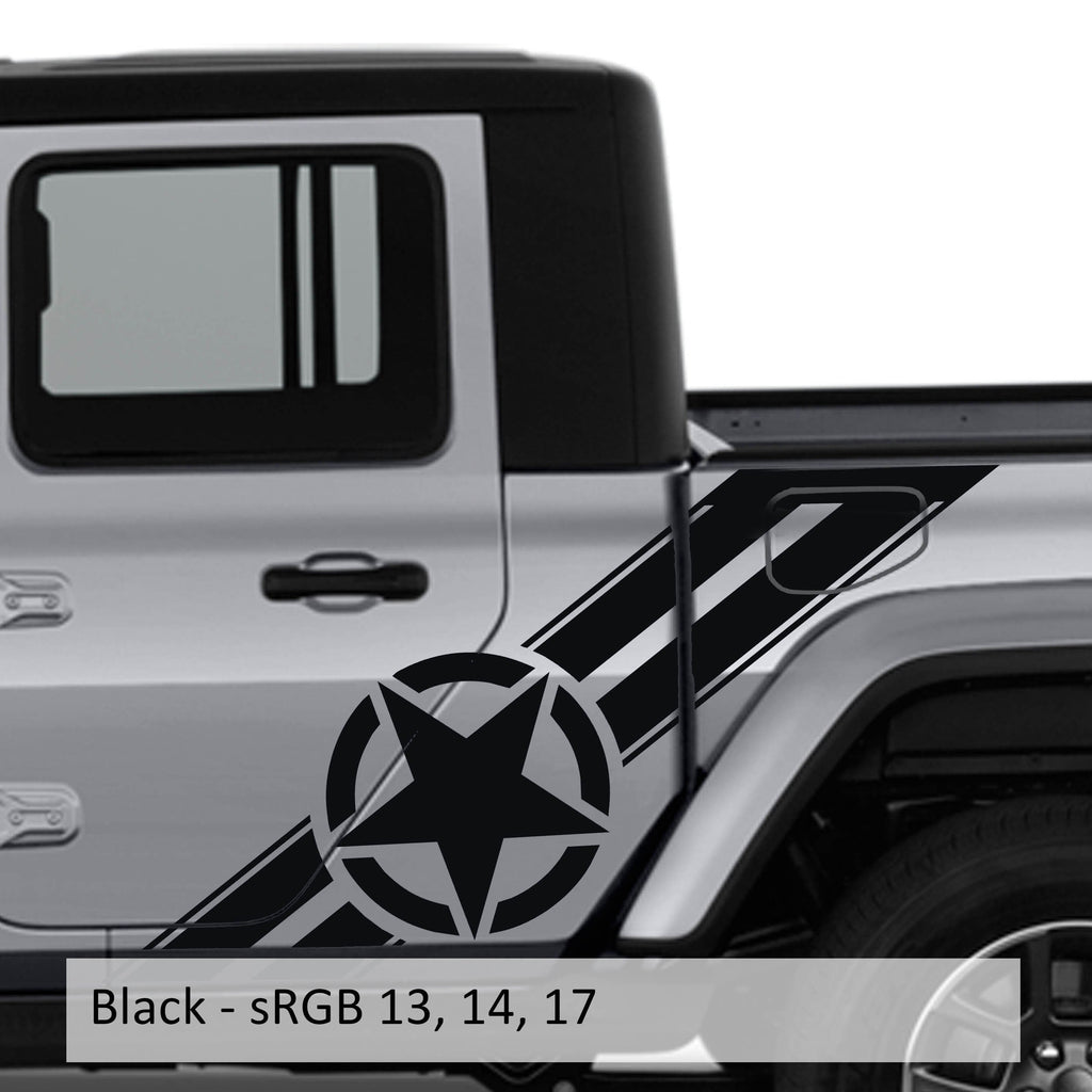 Alpha Romeo Star & Stipes Cab Kit - Fits Jeep Gladiator JT 2020+
