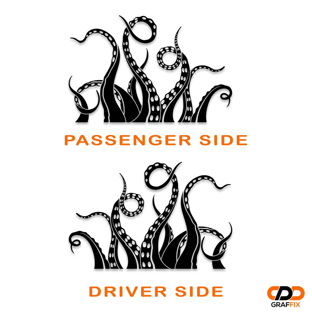 Kraken Octopus Tentacles Hardtop Window Decal Set - Fits Jeep Wrangler JLU 2018+