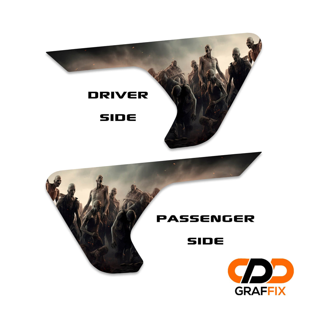 Zombie Horde 2pc Vinyl Fender Decal Set - Fits Jeep Wrangler JL/Jeep Gladiator JT 2018+