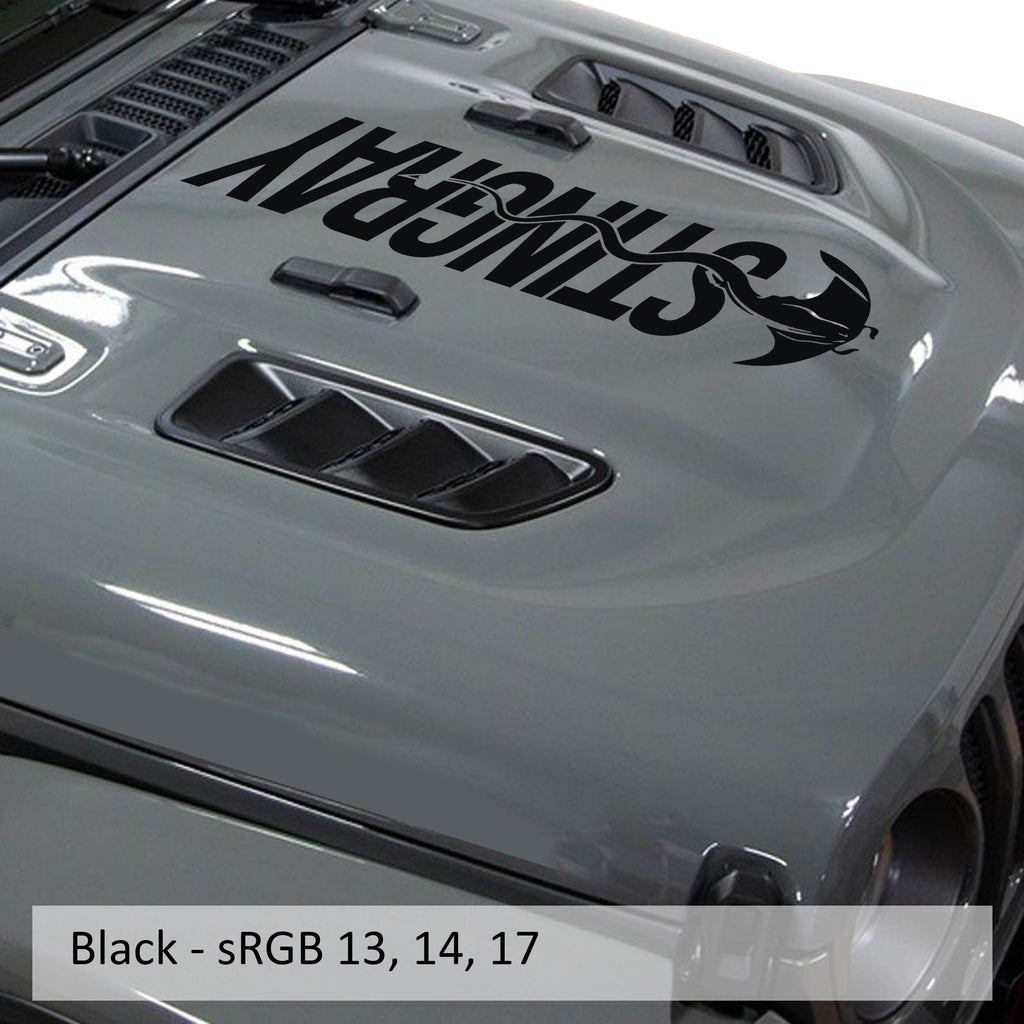 Stingray Power Dome Hood Vinyl Decal | Custom Muscle Car Graphic for Corvette, Camaro, Jeep, Truck, SUV | Performance Hood Sticker