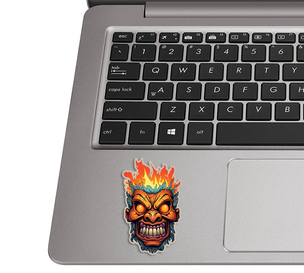 Kaka Tiki Fire Mask Cup Laptop Boat Cooler Car Vehicle Window Bumper Vinyl Decal Graphic Sticker