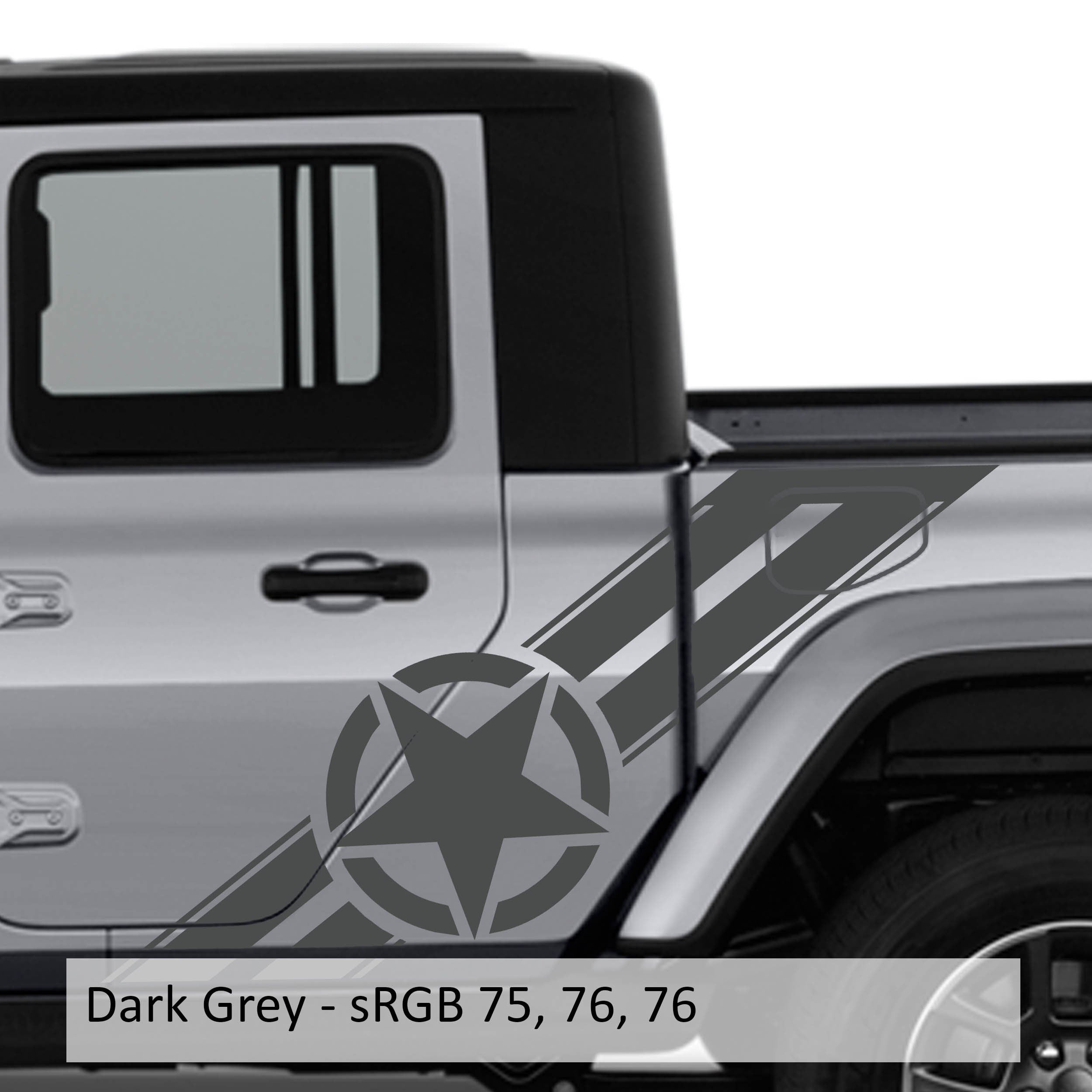 Alpha Romeo Star & Stipes Cab Kit - Fits Jeep Gladiator JT 2020+