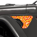 Halloween Candy Corn 2pc Vinyl Fender Decal Set - Fits Jeep Wrangler JL/Jeep Gladiator JT 2018+