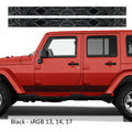 Topographic Body Side Skirt Stripe Kit - Fits 2007 -2018 JKU Wrangler Models