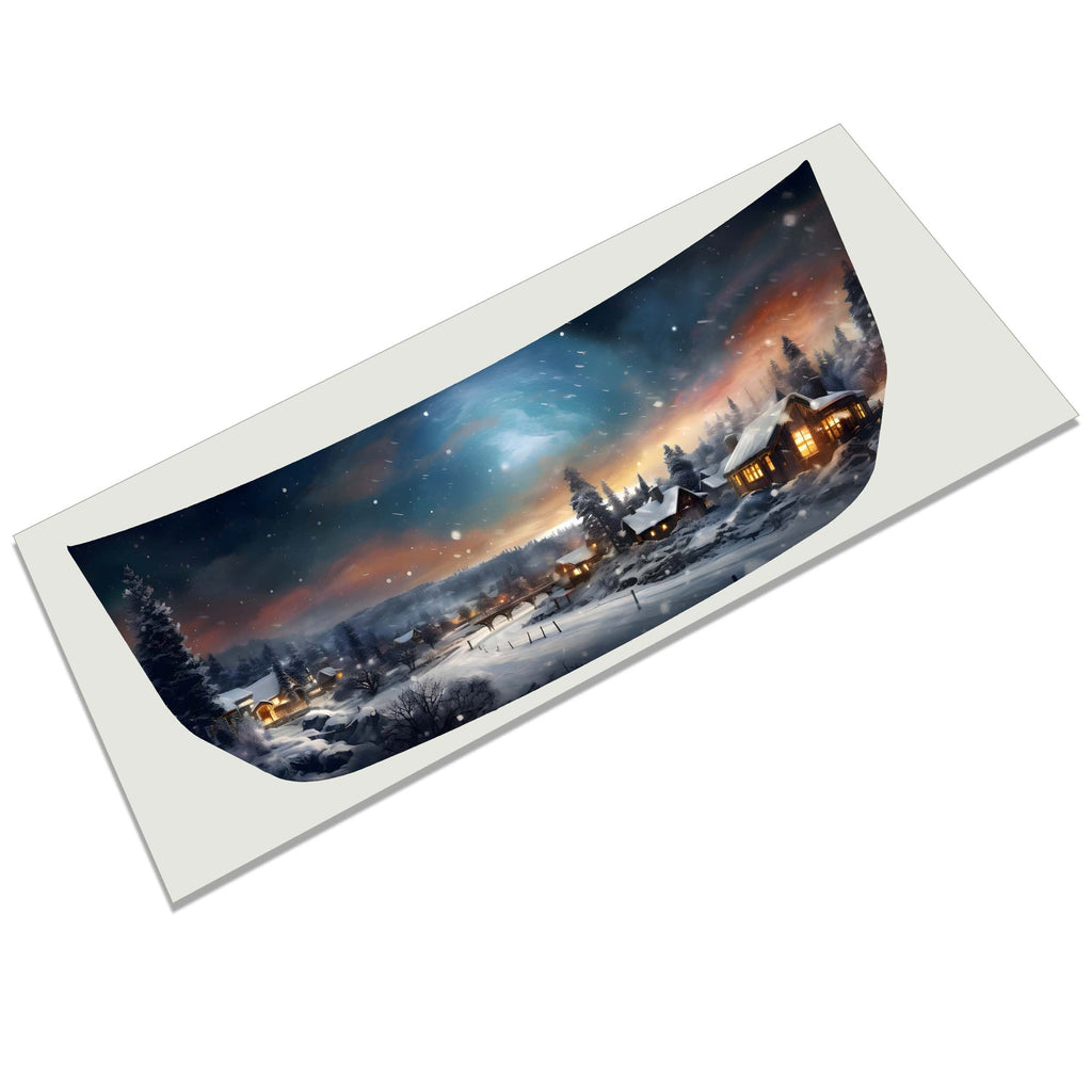 Christmas Winter Cabin Scene Hood Graphic Design Decal Fits Ford Bronco 2021+