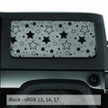 Stars Pattern Hardtop Window Decal Set - Fits Jeep 2-Door JK Wrangler 2007 - 2018
