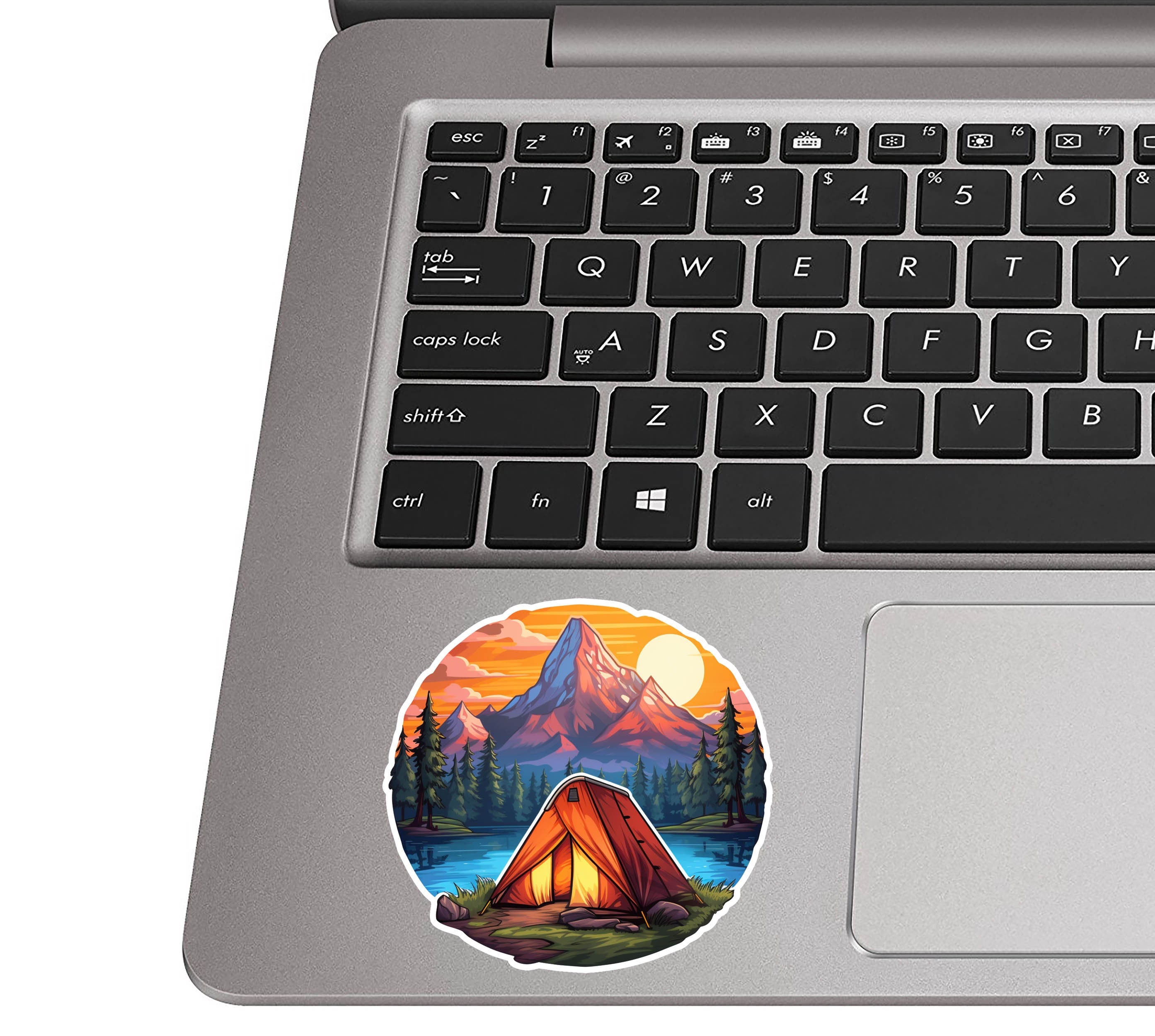 Lake Camping Vinyl Sticker | Hiking Nature Decal for Car, Truck, Water Bottle, Laptop, Journal | Explore More Outdoor Graphic