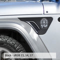 Chieftain Feather Head Dress Fender Vent Vinyl Decal - Fits Jeep Wrangler JL/Jeep Gladiator JT 2018+