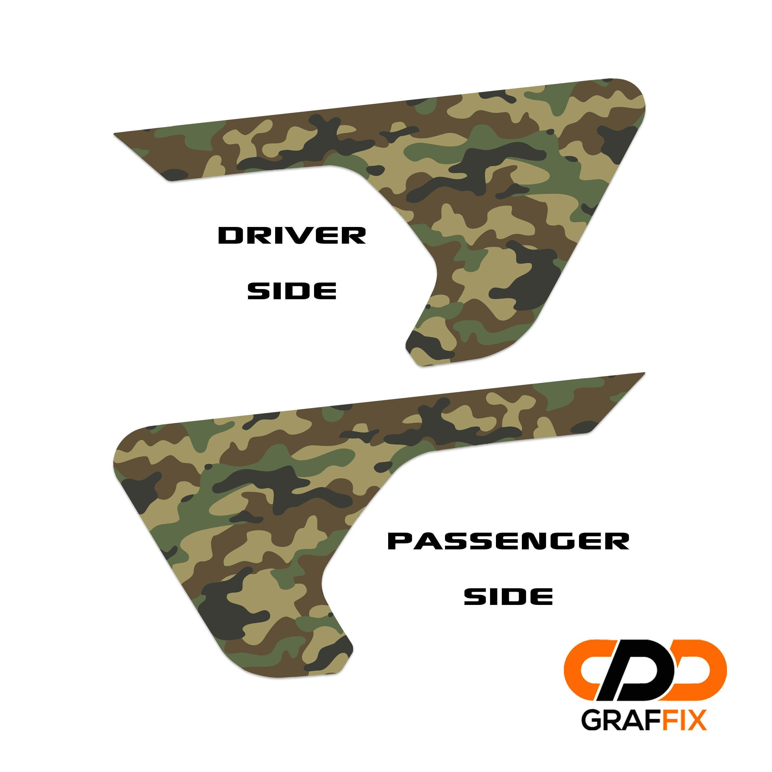 Woodland M81 Camouflage Fender Vent Vinyl Decal - Fits Jeep Wrangler JL/Jeep Gladiator JT 2018+