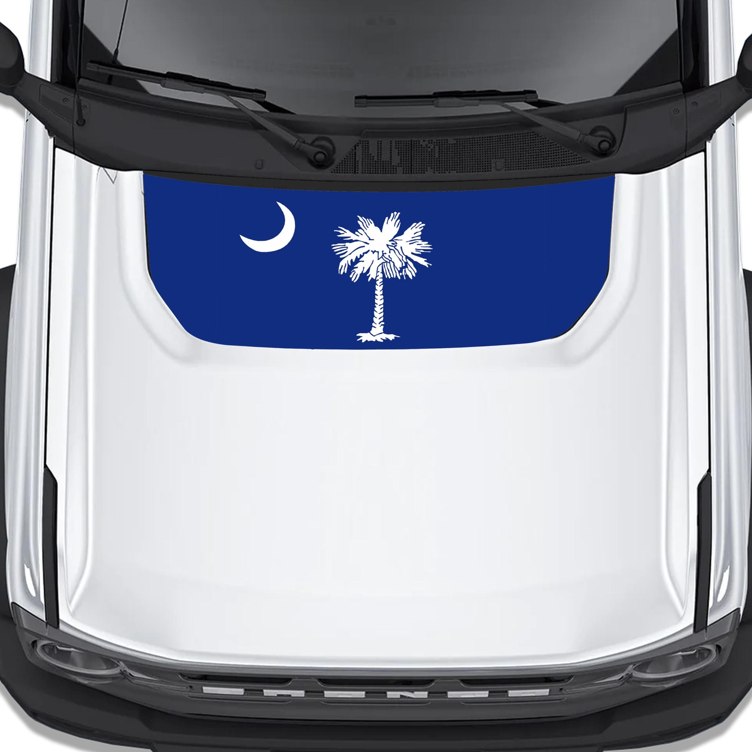 South Carolina Palmetto Moon State Flag Hood Graphic Design Decal Fits Ford Bronco 2021+