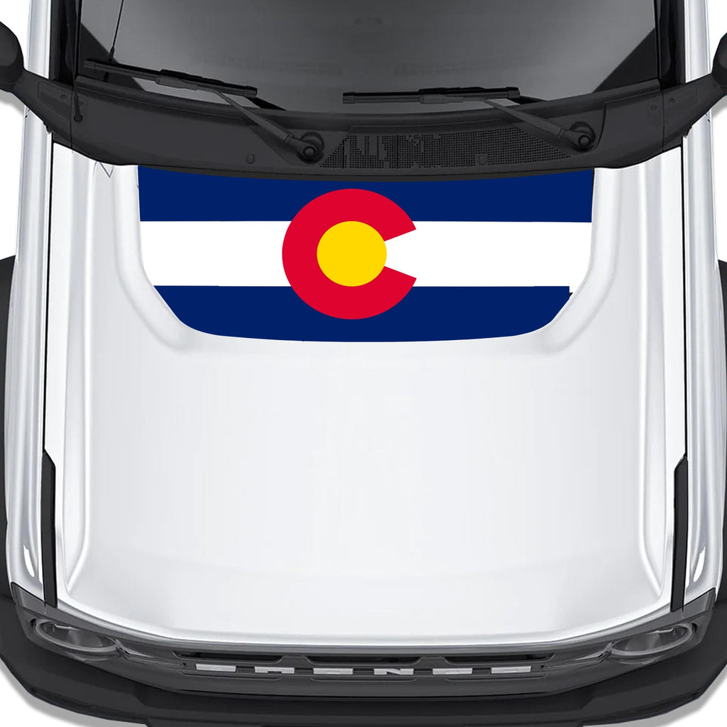 Colorado State Flag Hood Graphic Design Decal Fits Ford Bronco 2021+