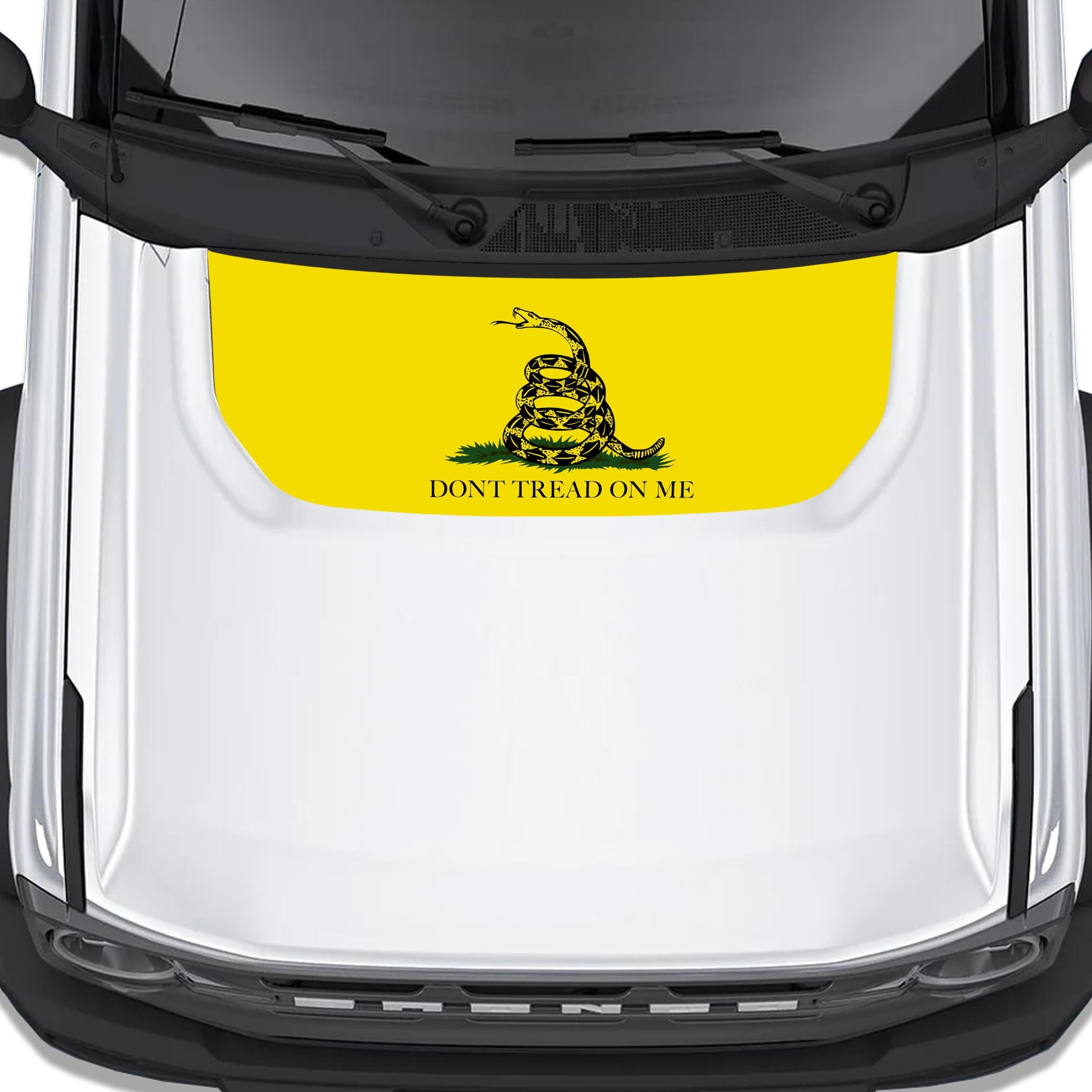 Gadsden Don't Tread on Me Flag Hood Graphic Design Decal Fits Ford Bronco 2021+