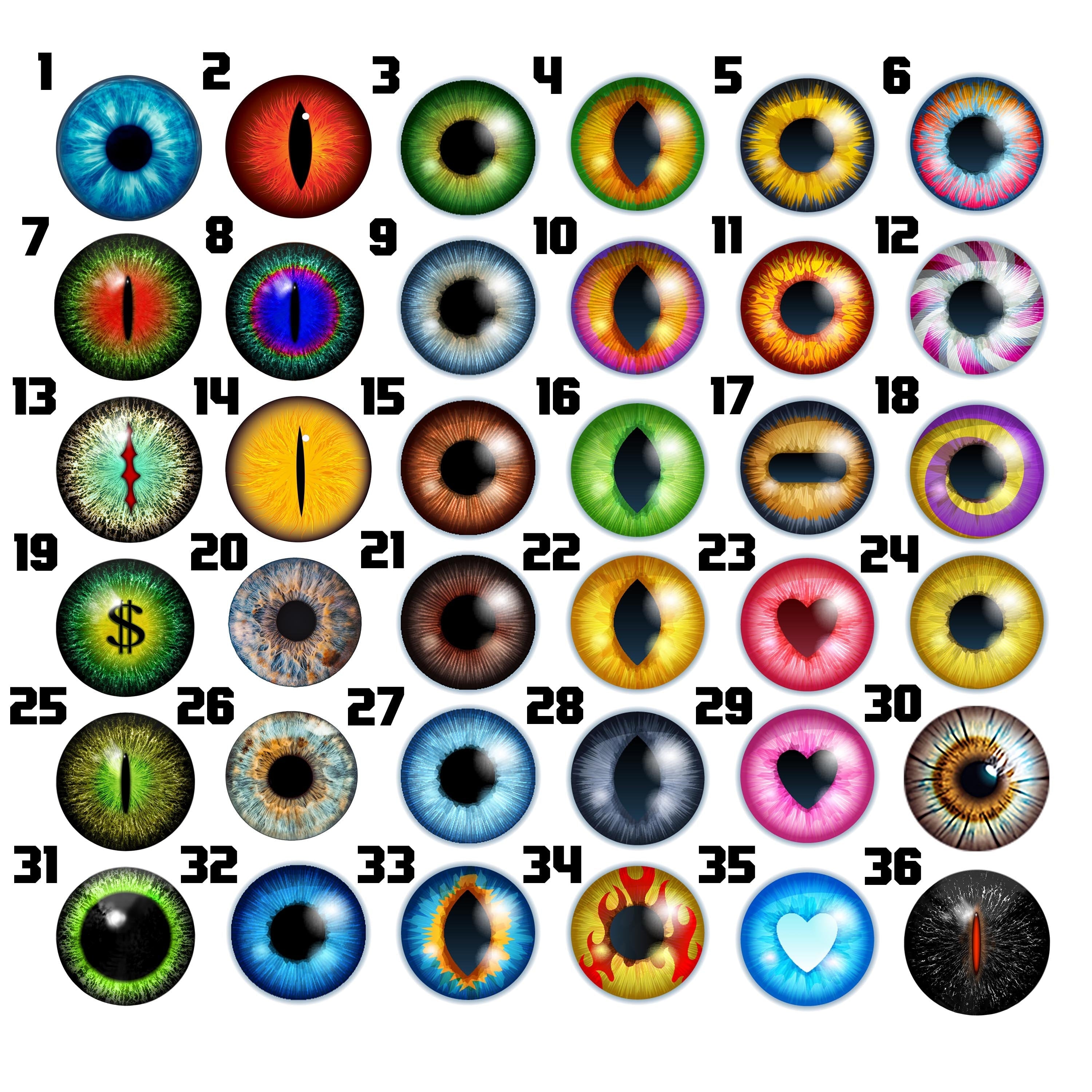 Eyeball Round Headlight Overlay Graphics Kit Vinyl Decal Cover 2 Piece Set