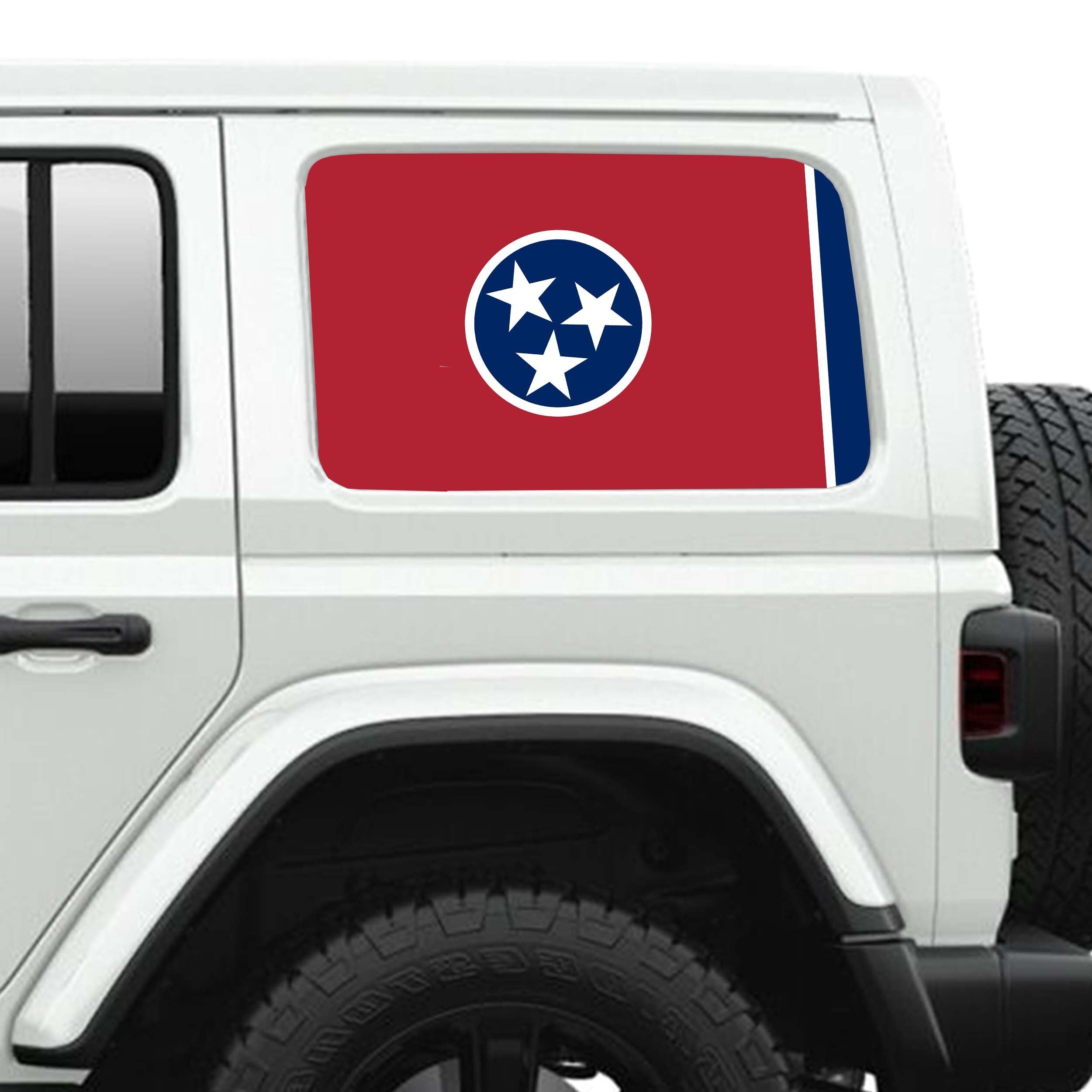 Tennessee State Flag Side Windows Printed Perforated Vinyl Decal