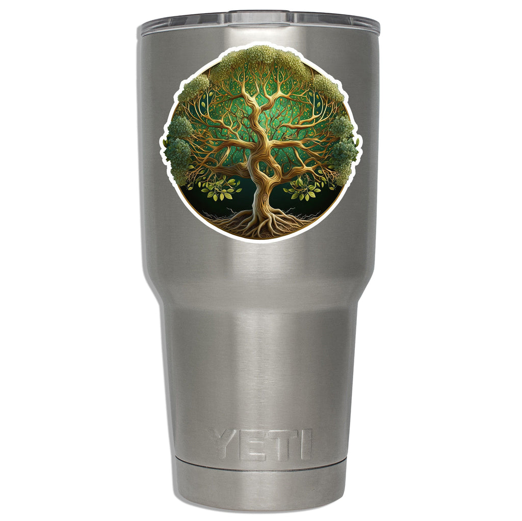 Yggdrasil Tree of Life Vinyl Sticker | Celtic Knot Design for Laptop, Car, Water Bottle, Suitcase, Luggage Tag | Norse Mythology Gift